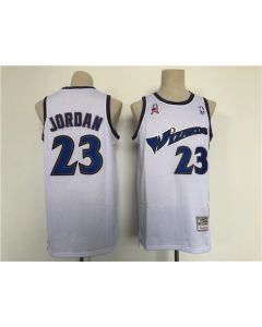 Men's Washington Wizards #23 Michael Jordan White Throwback Stitched Jersey (Style 2)