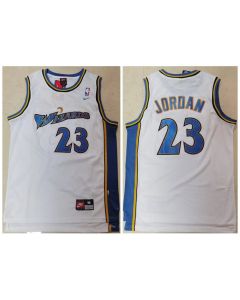 Men's Washington Wizards #23 Michael Jordan White Throwback Stitched Jersey