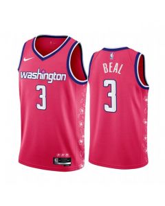 Men's Washington Wizards #3 Bradley Beal 2022/23 Pink Cherry Blossom City Edition Limited Stitched Basketball Jersey