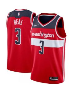 Men's Washington Wizards #3 Bradley Beal Red Icon Edition Swingman Stitched Jersey