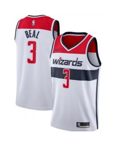 Men's Washington Wizards #3 Bradley Beal White Association Edition Stitched Jersey