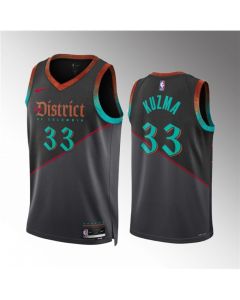 Men's Washington Wizards #33 Kyle Kuzma Black 2023/24 City Edition Stitched Basketball Jersey