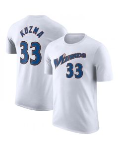 Men's Washington Wizards #33 Kyle Kuzma White 2022/23 Classic Edition Name & Number T-Shirt