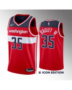 Men's Washington Wizards #35 Marvin Bagley III Red Icon Edition Stitched Basketball Jersey