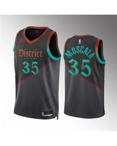 Men's Washington Wizards #35 Mike Muscala Black 2023/24 City Edition Stitched Basketball Jersey