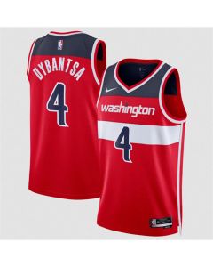 Men's Washington Wizards #4 AJ Dybantsa Red 2026 Draft Icon Edition Jersey