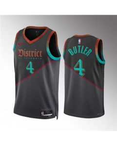 Men's Washington Wizards #4 Jared Butler Black 2023/24 City Edition Stitched Basketball Jersey