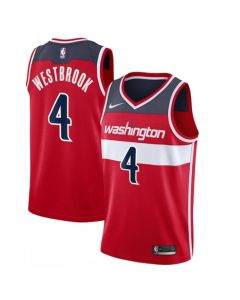 Men's Washington Wizards #4 Russell Westbrook Red Swingman Stitched Jersey
