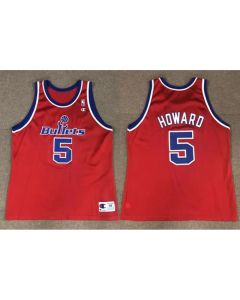 Men's Washington Wizards #5 Juwan Howard Red Stitched Jersey