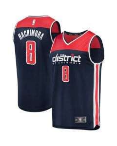 Men's Washington Wizards #8 Rui Hachimura 2019/20 Navy Fast Break Statement Edition Stitched Jersey