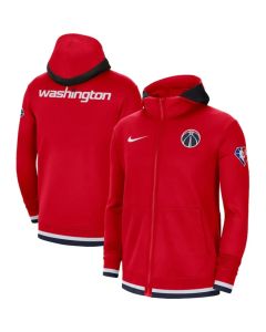 Men's Washington Wizards Red 75th Anniversary Performance Showtime Full-Zip Hoodie Jacket