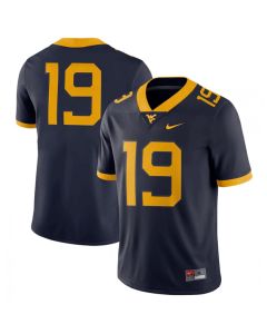 Men's West Virginia Mountaineers Customized Navy Stitched Jersey