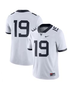 Men's West Virginia Mountaineers Customized White Stitched Jersey