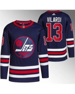 Men's Winnipeg Jets #13 Gabriel Vilardi 2021/22 Navy Stitched Jersey
