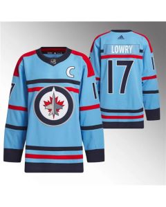 Men's Winnipeg Jets #17 Adam Lowry Light Blue Anniversary Primegreen Stitched Jersey