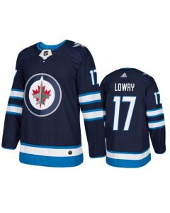 Men's Winnipeg Jets #17 Adam Lowry Navy Stitched Jersey