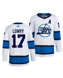 Men's Winnipeg Jets #17 Adam Lowry White 2022-23 Reverse Retro Stitched Jersey