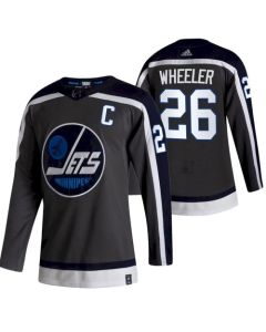 Men's Winnipeg Jets #26 Blake Wheeler 2021 Grey Reverse Retro Stitched Jersey
