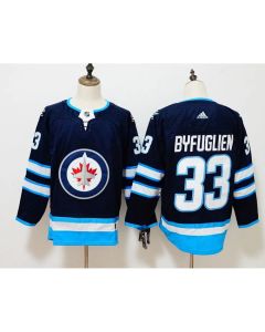 Men's Winnipeg Jets #33 Dustin Byfuglien Navy Stitched NHL Jersey