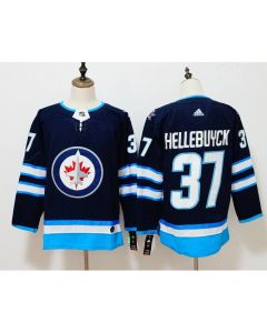 Men's Winnipeg Jets #37 Connor Hellebuyck navy Stitched NHL Jersey