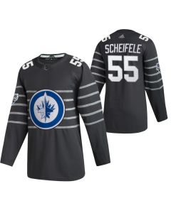 Men's Winnipeg Jets #55 Mark Scheifele 2020 Grey All Star Stitched NHL Jersey