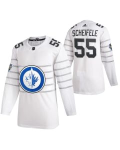 Men's Winnipeg Jets #55 Mark Scheifele 2020 White All Star Stitched NHL Jersey
