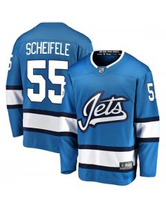 Men's Winnipeg Jets #55 Mark Scheifele Blue Stitched NHL Jersey