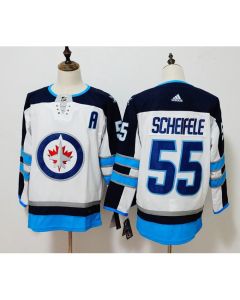 Men's Winnipeg Jets #55 Mark Scheifele White Stitched NHL Jersey