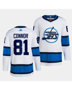 Men's Winnipeg Jets #81 Kyle Connor White 2022-23 Reverse Retro Stitched Jersey