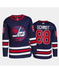 Men's Winnipeg Jets #88 Nate Schmidt 2021/22 Navy Stitched Jersey