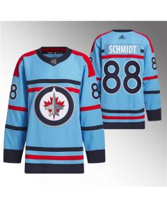 Men's Winnipeg Jets #88 Nate Schmidt Light Blue Anniversary Primegreen Stitched Jersey