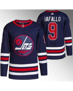 Men's Winnipeg Jets #9 Alex Iafallo 2021/22 Navy Stitched Jersey