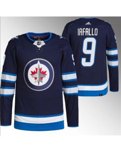 Men's Winnipeg Jets #9 Alex Iafallo Navy Stitched Jersey