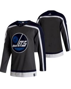 Men's Winnipeg Jets Blank 2021 Grey Reverse Retro Stitched Jersey