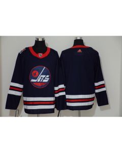 Men's Winnipeg Jets Blank Navy Stitched NHL Jersey