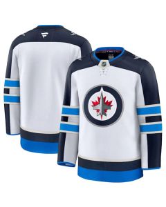 Men's Winnipeg Jets Blank White 2024-25 Away Stitched Hockey Jersey