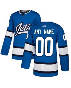 Men's Winnipeg Jets Blue Custom Name Number Size NHL Stitched Jersey
