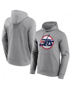 Men's Winnipeg Jets Grey True Classics Vintage Graphic Hoodie