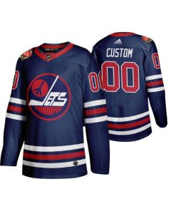 Men's Winnipeg Jets Navy Blue Custom Name Number Size NHL Stitched Jersey