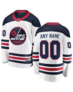 Men's Winnipeg Jets White Custom Name Number Size NHL Stitched Jersey