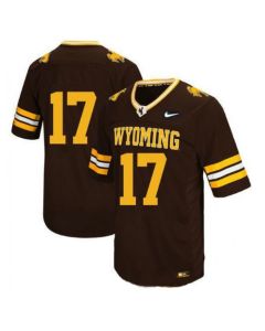 Men's Wyoming Cowboys #17 Josh Allen Brown Stitched College Football Jersey (Brown)