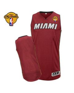 Men‘s Miami Heat Red Finals Patch Revolution 30 Jersey