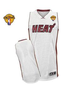 Men‘s Miami Heat White Finals Patch Revolution 30 Jersey