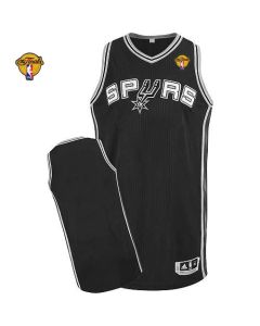 Men‘s San Antonio Spurs Black Finals Patch Revolution 30 Jersey