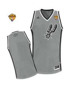 Men‘s San Antonio Spurs Grey Finals Patch Revolution 30 Jersey