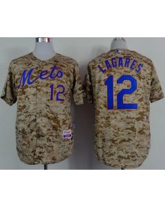 Mets #12 Juan Lagares Camo Alternate Cool Base Stitched MLB Jersey