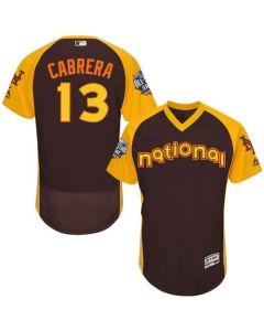 Mets #13 Asdrubal Cabrera Brown Flexbase Authentic Collection 2016 All-Star National League Stitched MLB Jersey