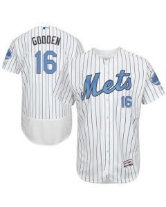 Mets #16 Dwight Gooden White(Blue Strip) Flexbase Authentic Collection 2016 Father's Day Stitched MLB Jersey