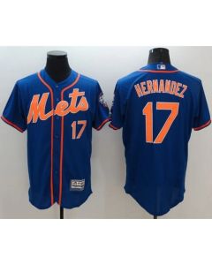 Mets #17 Keith Hernandez Blue Flexbase Authentic Collection Stitched Jersey