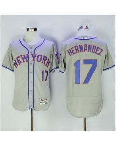 Mets #17 Keith Hernandez Grey Flexbase Authentic Collection Stitched MLB Jersey
